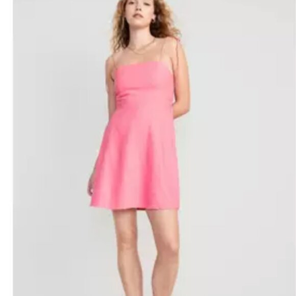 ⭐️Fit & Flare Tie-Shoulder Hipster Hippie Art Boho Bohemian Vaca Mini Cami Dress - Picture 2 of 6